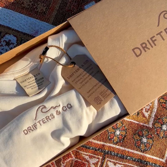 Drifters & Co Organic Hemp Tee — Sand