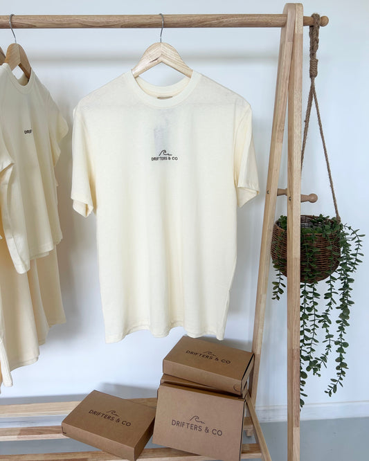 Drifters & Co Organic Hemp Tee — Sand